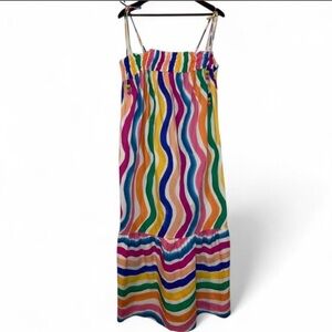 Farm Colorful Wavy Stripe Maxi Dress